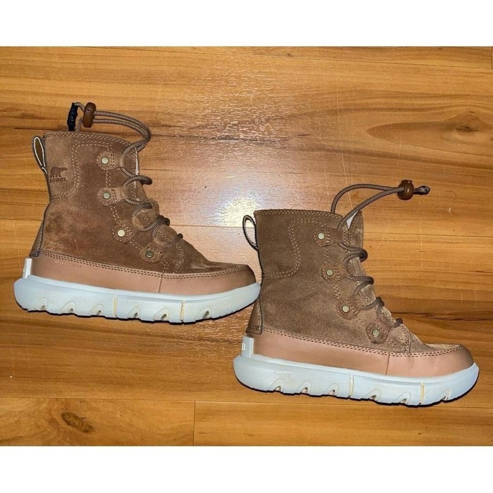 Kids‎ Sorel Explorer Suede Leather Lace-Up Boots